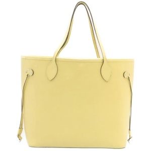 LOUIS VUITTON Epi Neverfull MM Tote Bag Vanilla Color